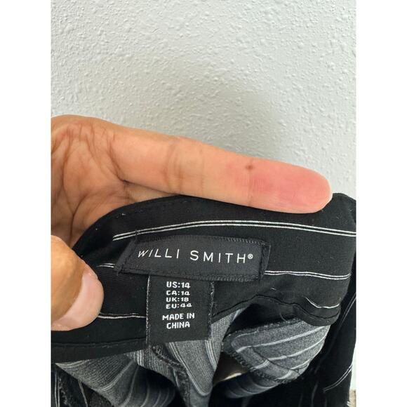 Willi Smith Black Pinstripe Dress Pants Women’s 14 - Picture 6 of 7